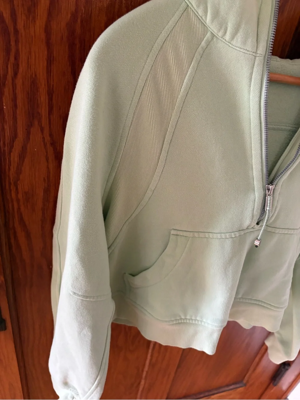 Lululemon Women's Half Zip Scuba Hoodie Sweatshirt Size XS/S Mint Green VGUC